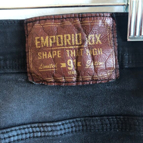 Emporio 10X Black Distressed Cargo Jogger Jeans Size M Slim Fit Denim - Picture 6 of 12